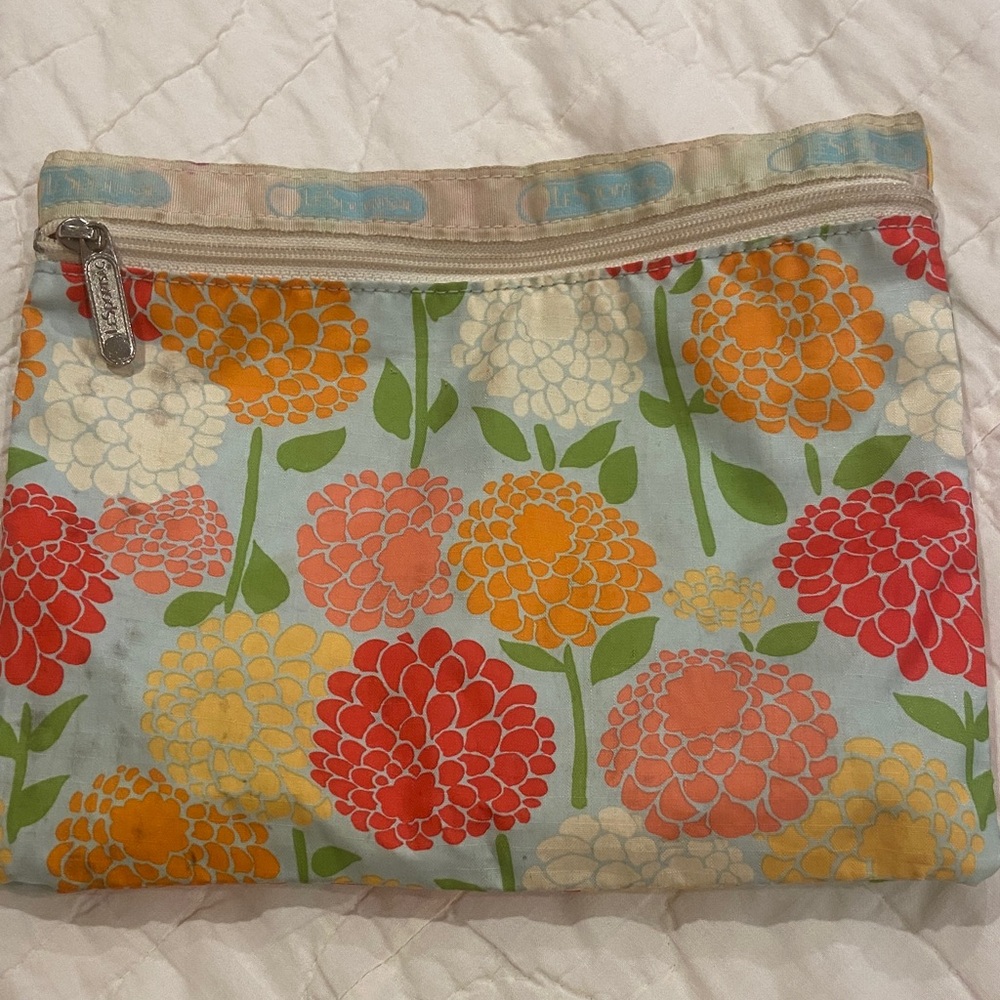 Le sport Sac Floral Cosmetic Bag with Zipper
